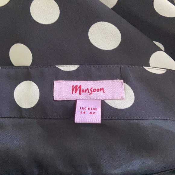 Monsoon: Black and White Polkadot Dress - Picture 5 of 5